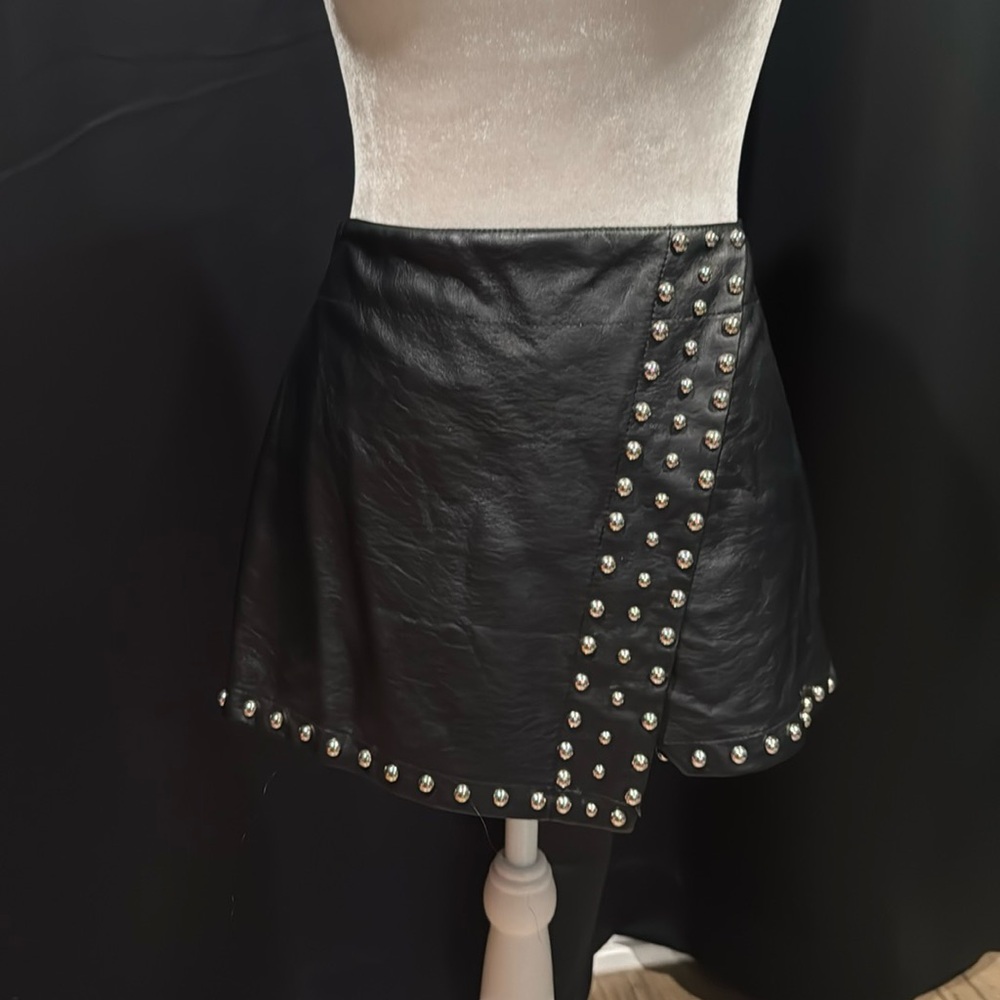 Faux Leather Scort